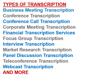 list of business transcription services