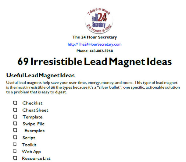 lead magnets giveaways